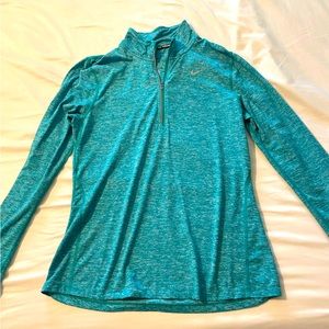Nike Dri-fit running pullover. Heather teal size women’s medium. Light weight